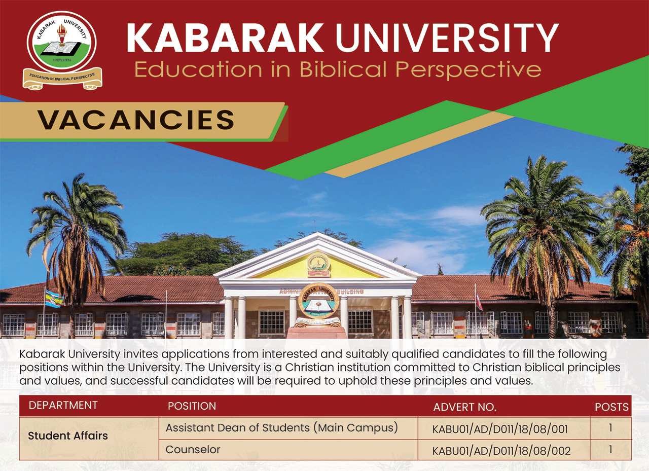 Vacancies: Department of Student Affairs
