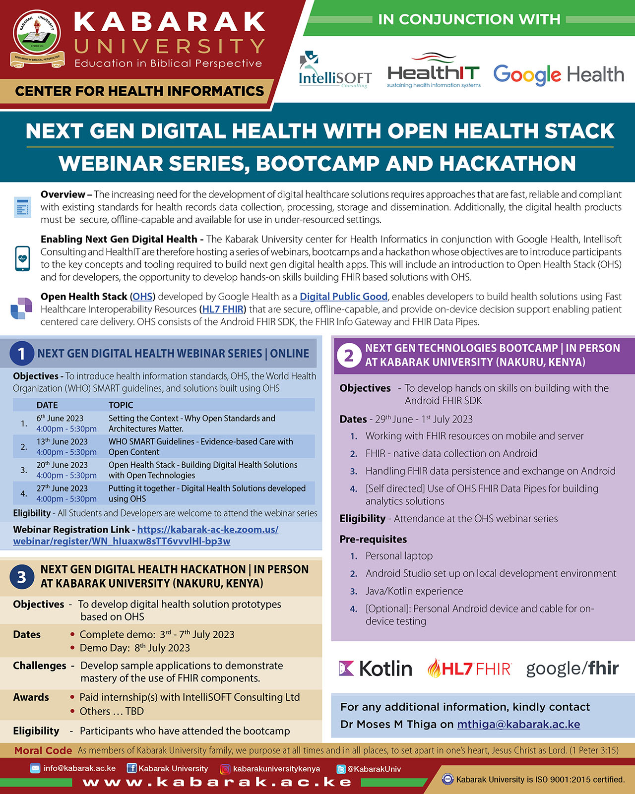 OHS Webinar Poster