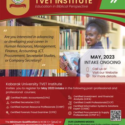 Kabu Tvet Professional Courses Poster