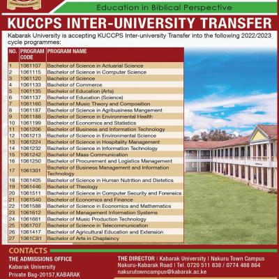 Kuccps 2022 23 Portrait Poster